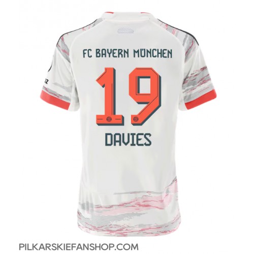 Koszulka piłkarska Bayern Munich Alphonso Davies #19 Strój wyjazdowy dla kobiety 2025-26 tanio Krótki Rękaw Koszulka piłkarska Bayern Munich Alphonso Davies #19 Strój wyjazdowy dla kobiety 2025-26 tanio Krótki Rękaw